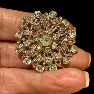 Beautiful Rhinestone Brooch Pin